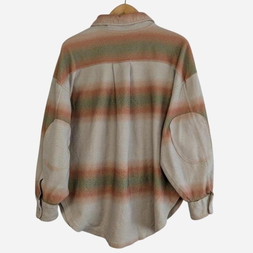 Free People Printed Ruby Shacket Marzipan Combo Oversized Medium - Picture 7 of 13